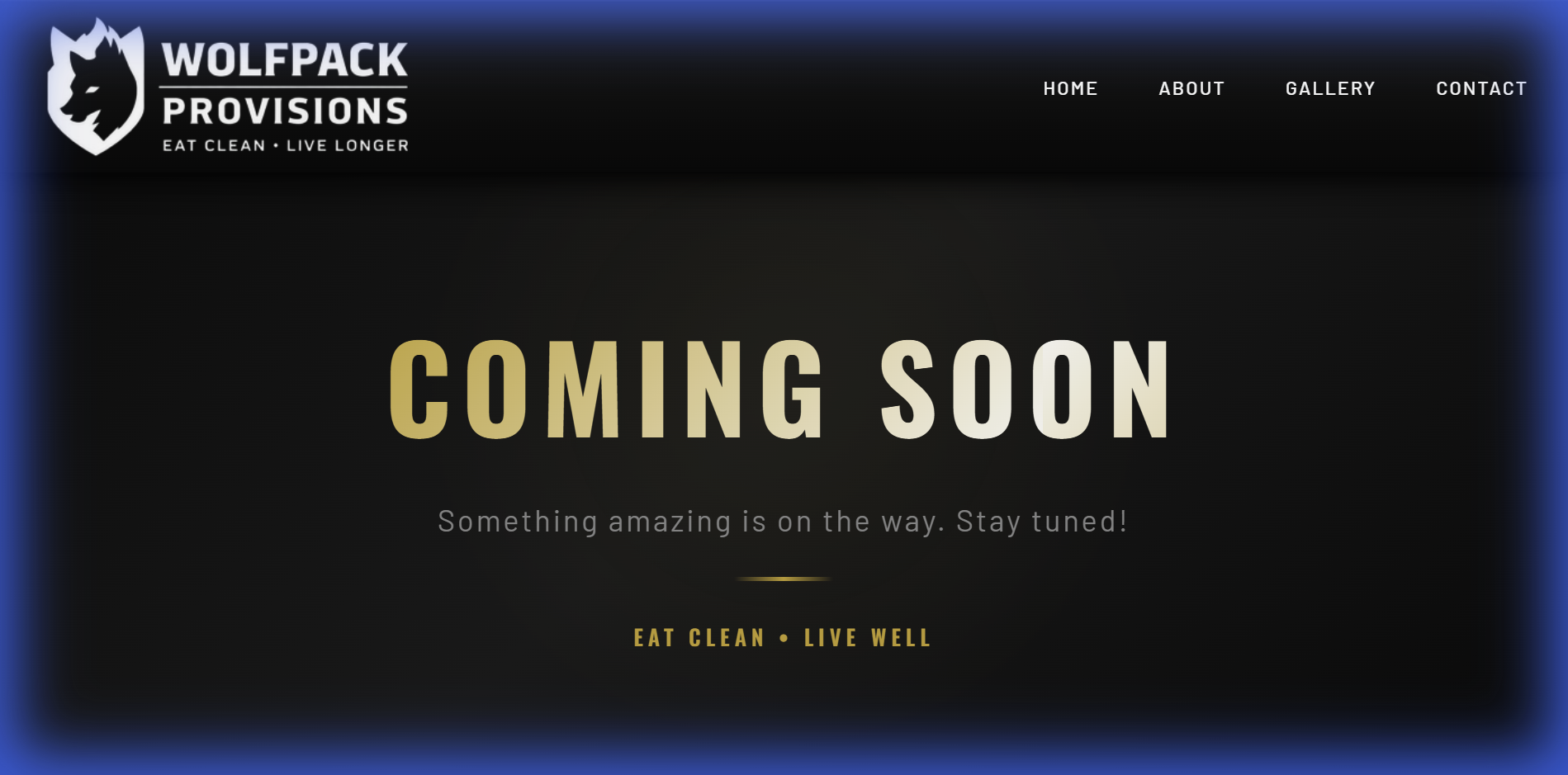 Screenshot of the Wolfpack Provision website.